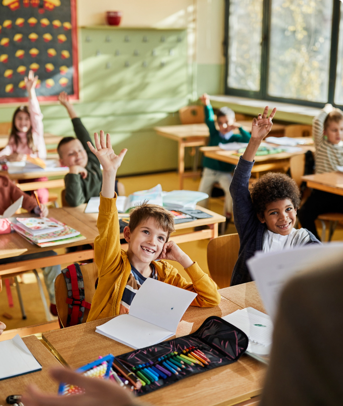 Educator teaching child
